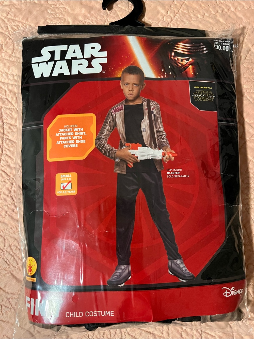 Star Wars Finn Halloween Costume NWT
